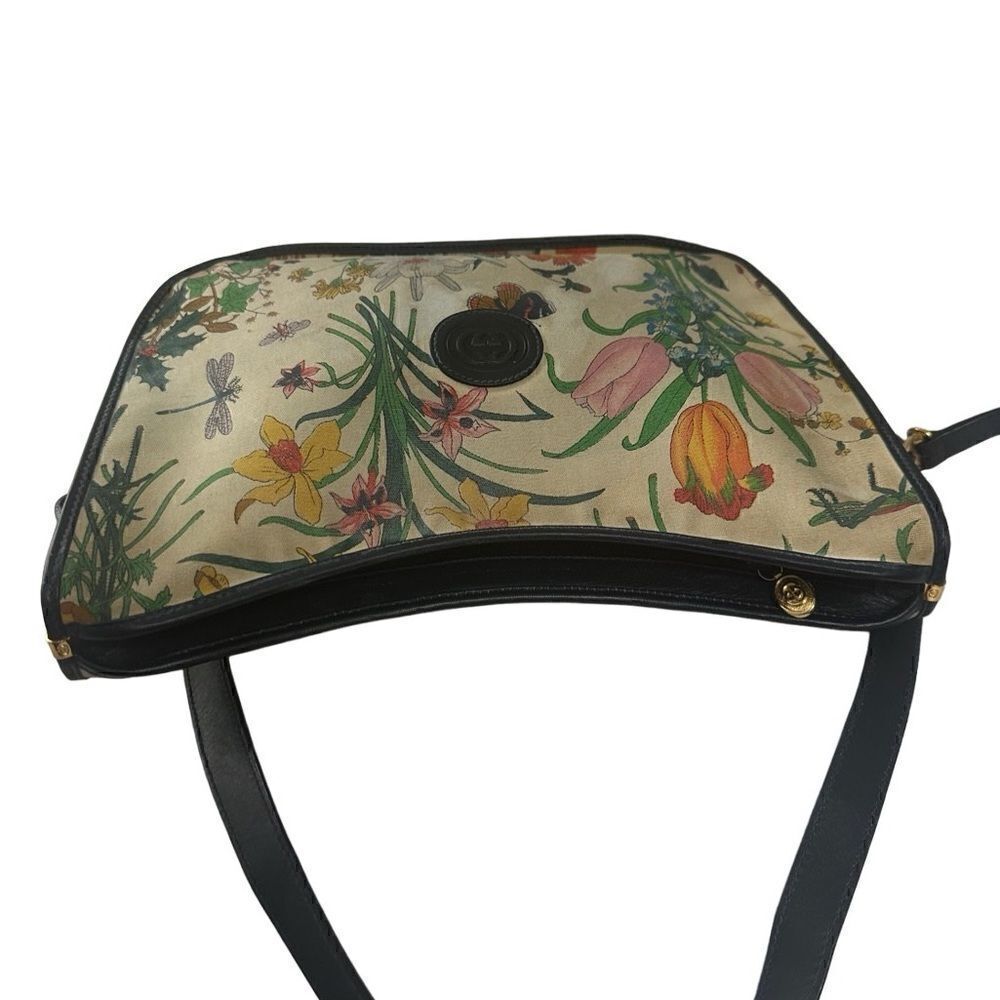 Gucci vintage floral crossbody black - Picture 10 of 16